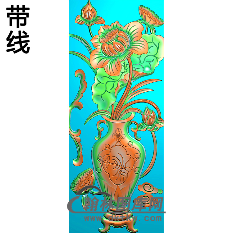 花瓶碑板精雕图 （MBBB-2034）展示