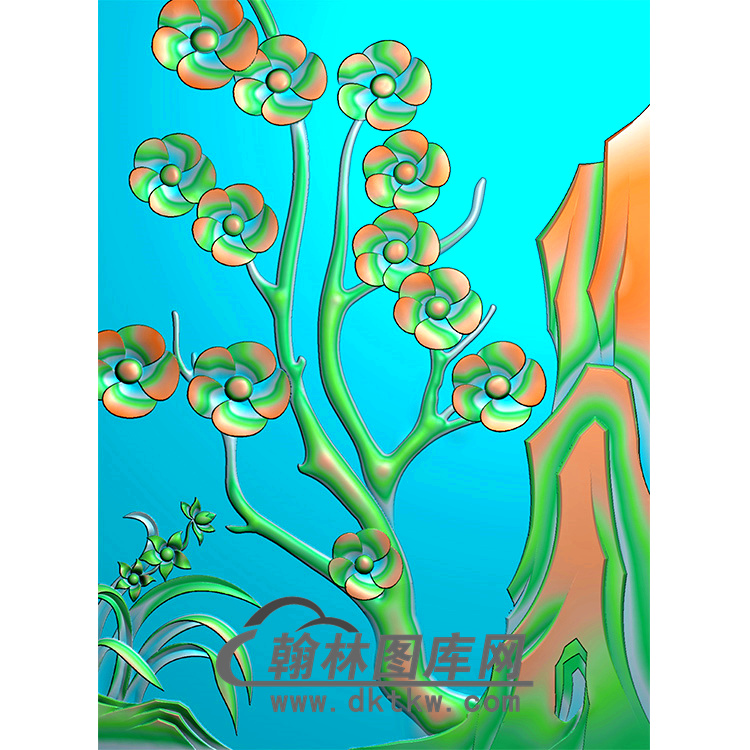 梅花碑板精雕图（MBBB-2043）展示