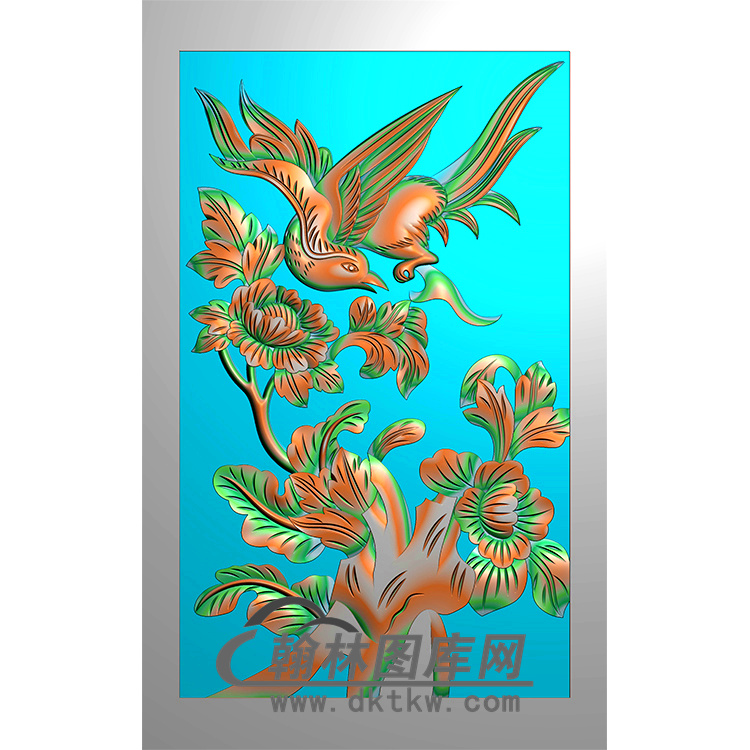 牡丹碑板精雕图（MBBB-2078）展示