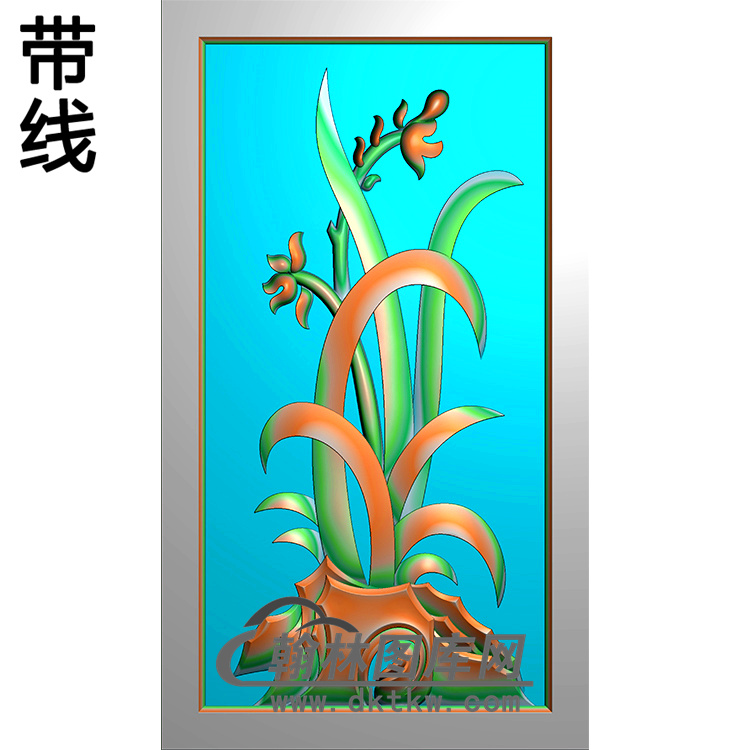 兰花碑板精雕图(MBBB-2091)展示