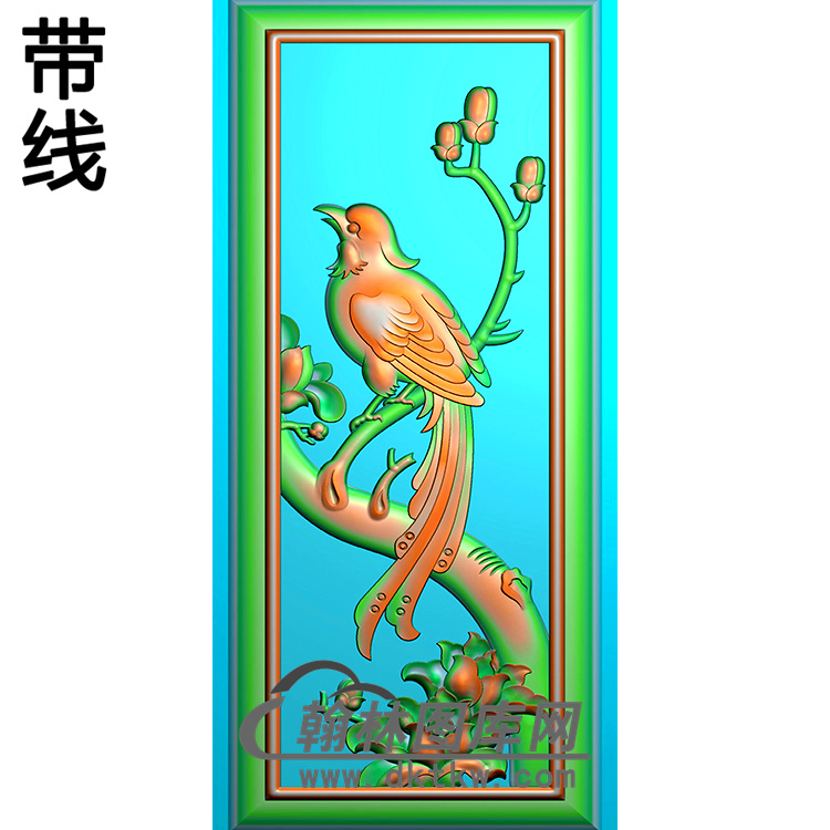 花鸟碑板精雕图（MBBB-2100）展示
