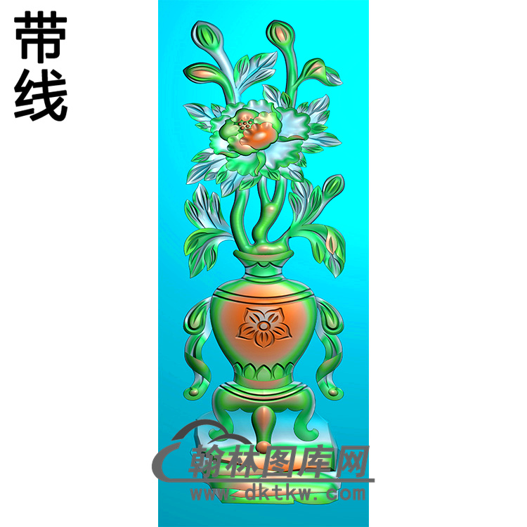 花瓶碑板精雕图（MBBB-2115）展示