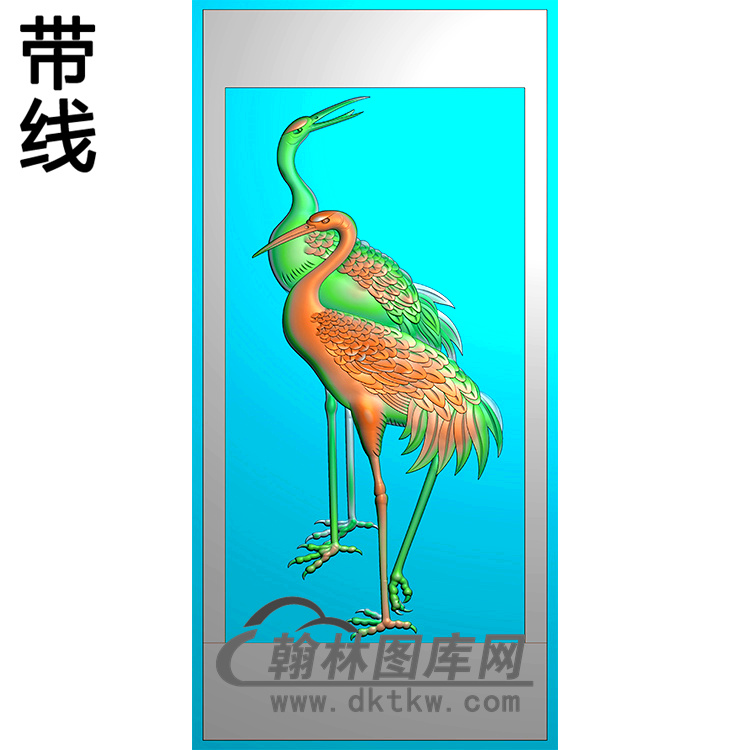 鹤碑板精雕图（MBBB-2129）展示