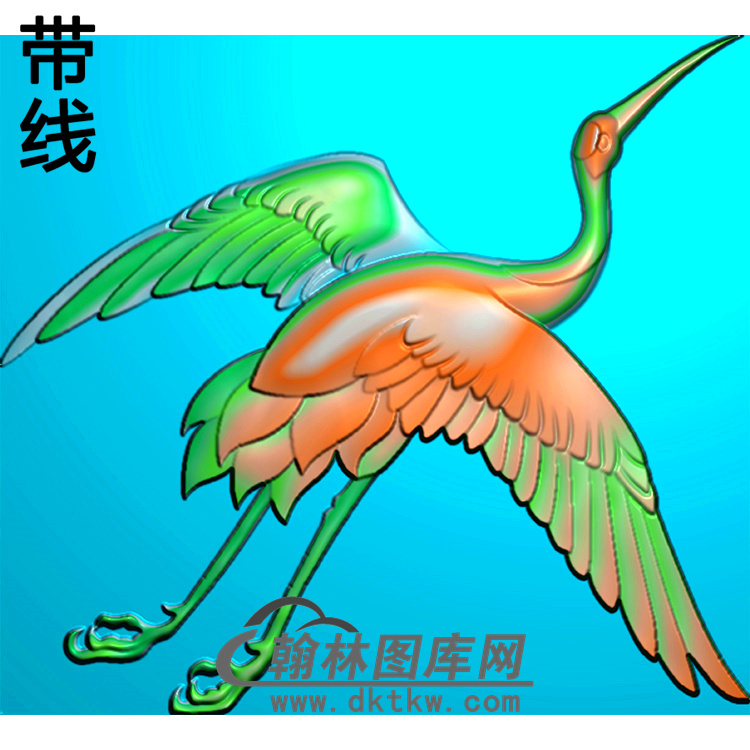 鹤碑板精雕图（MBBB-2132）展示