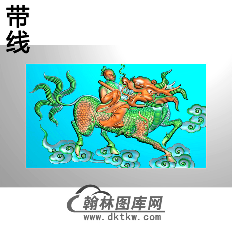 麒麟碑板精雕图（MBBB-2145）展示 