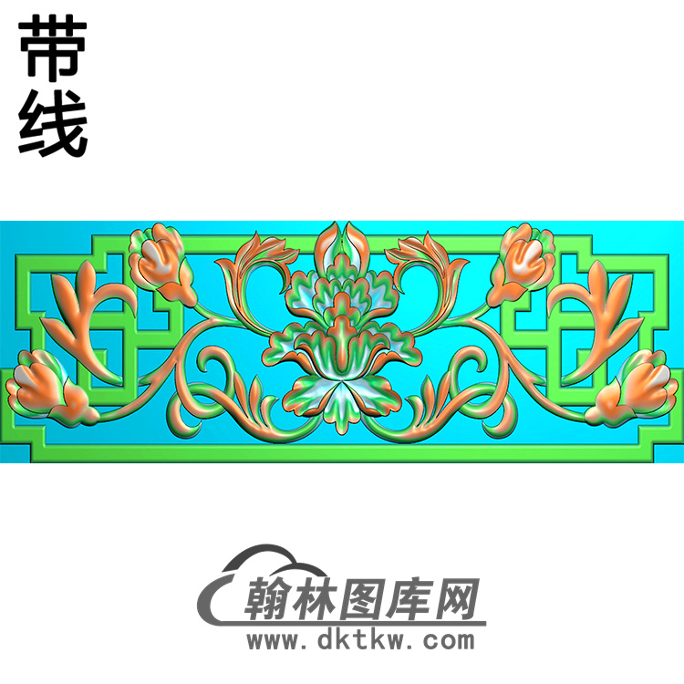 洋花碑板精雕图（MBBB-2194）展示