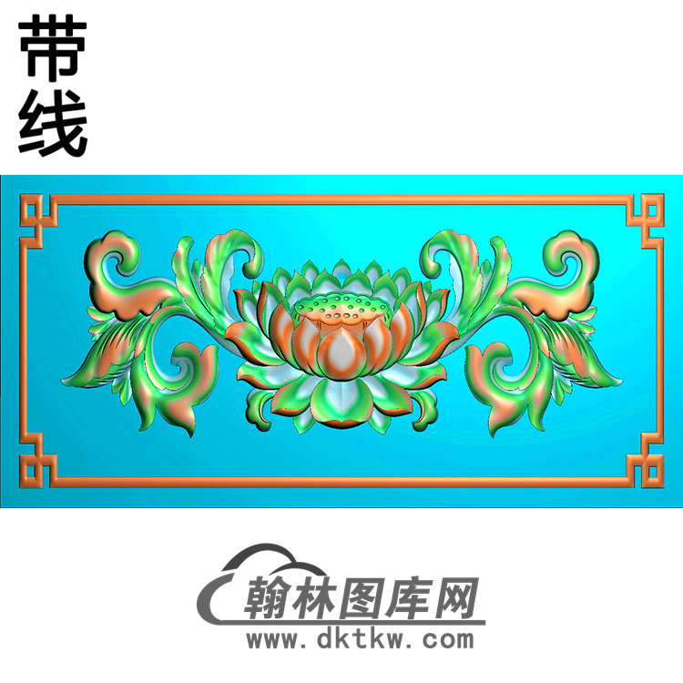 莲花碑板精雕图（MBBB-2195）展示