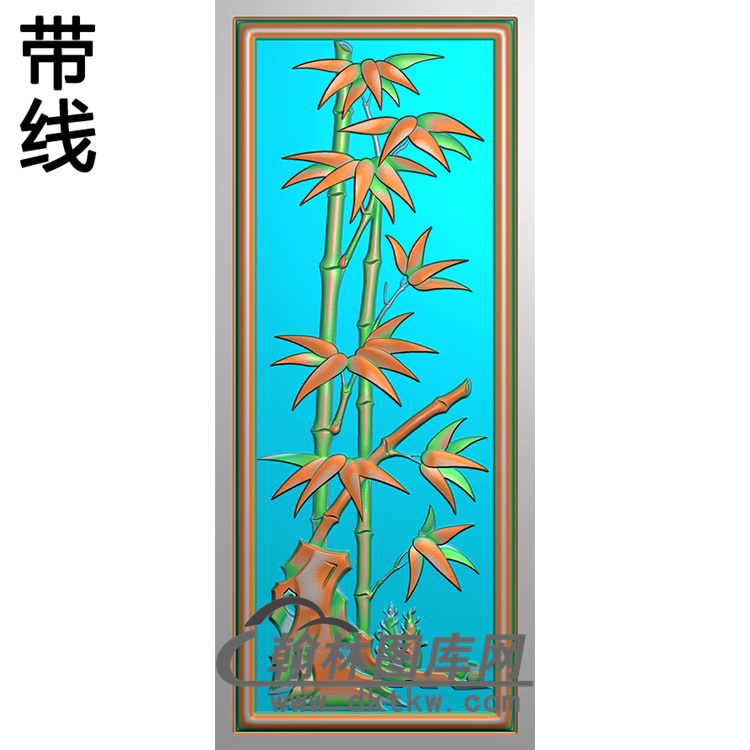 竹子碑板精雕图（MBBB-2214）展示