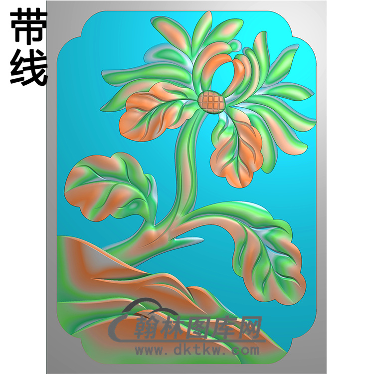 花草碑板精雕图（MBBB-2250）展示