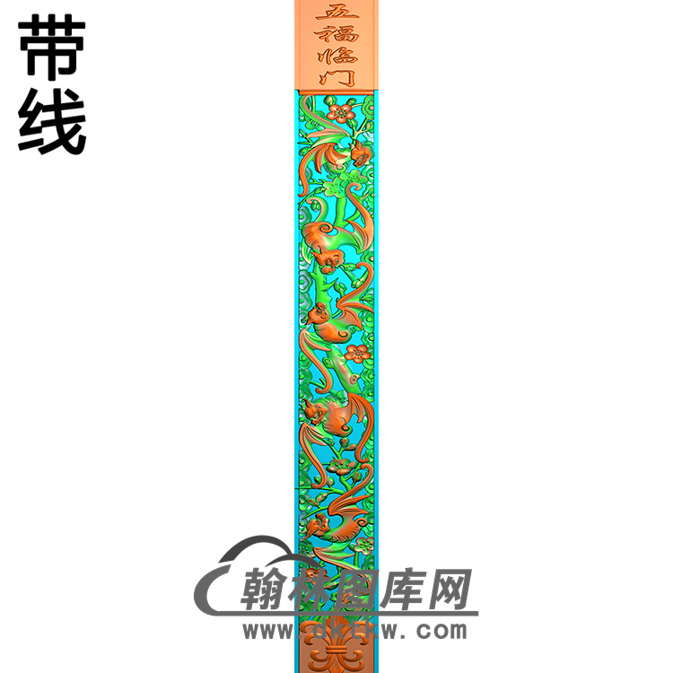 蝙蝠立柱精雕图（MBLZ-2274）展示