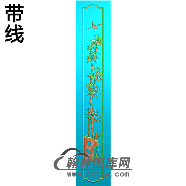 竹子鸟立柱精雕图 （MBLZ-2293）展示