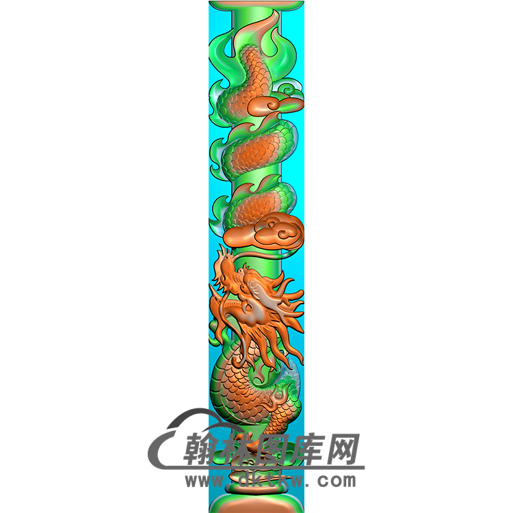 龙立柱精雕图（MBLZ-2297）展示