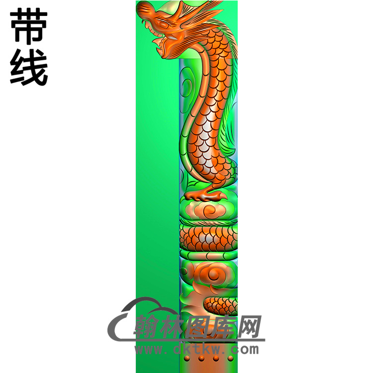 龙柱 精雕图（MBLZ-2325）展示