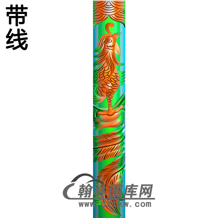 凤柱精雕图（MBLZ-2327）展示