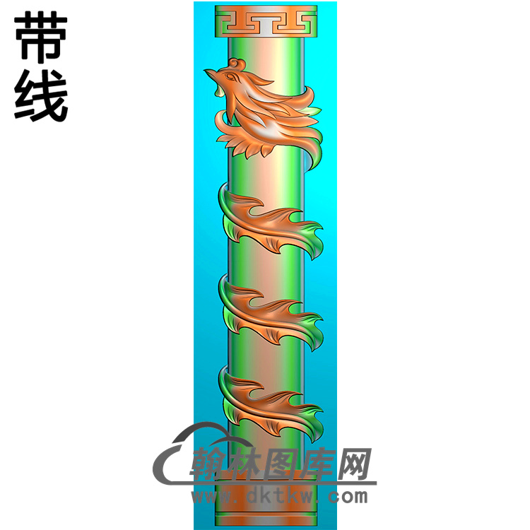 凤柱精雕图（MBLZ-2338）展示