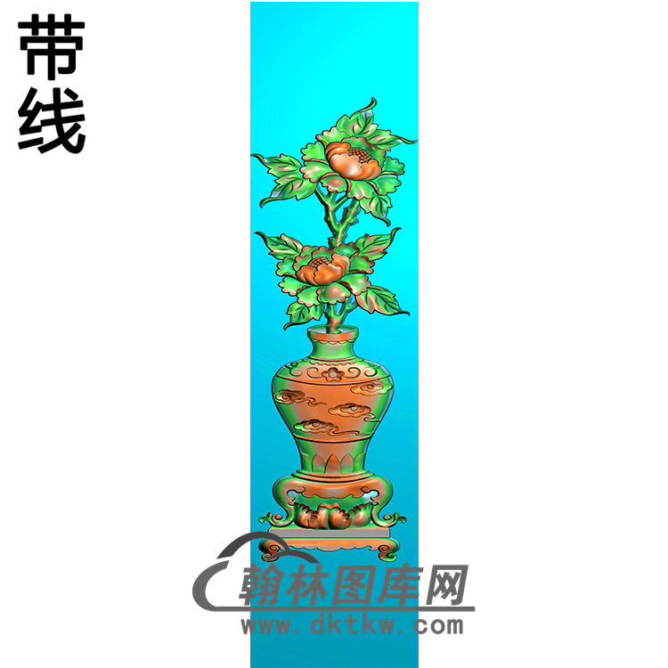 花瓶立柱精雕图 （MBLZ-2404）展示