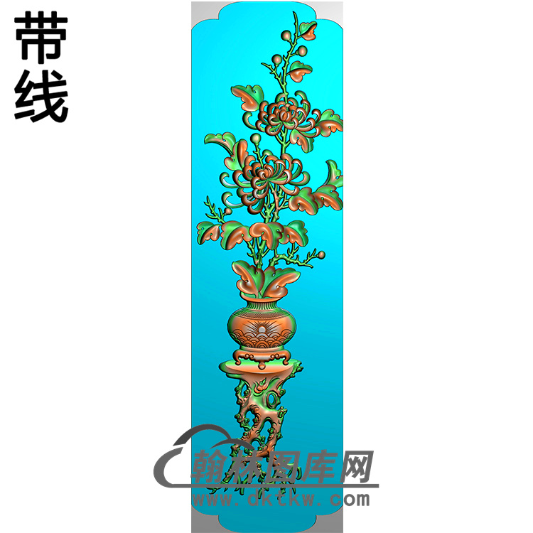 花瓶立柱精雕图（MBLZ-2406）展示