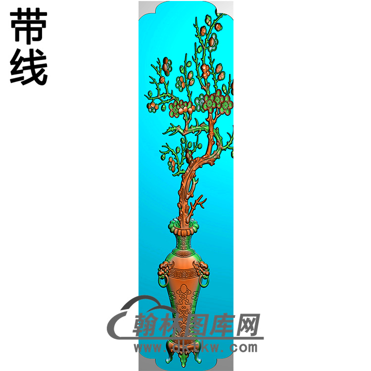 花瓶立柱精雕图（MBLZ-2408）展示