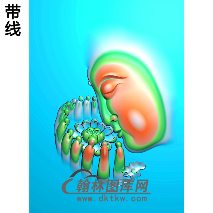 悟道佛像精雕图（DXF-151)展示
