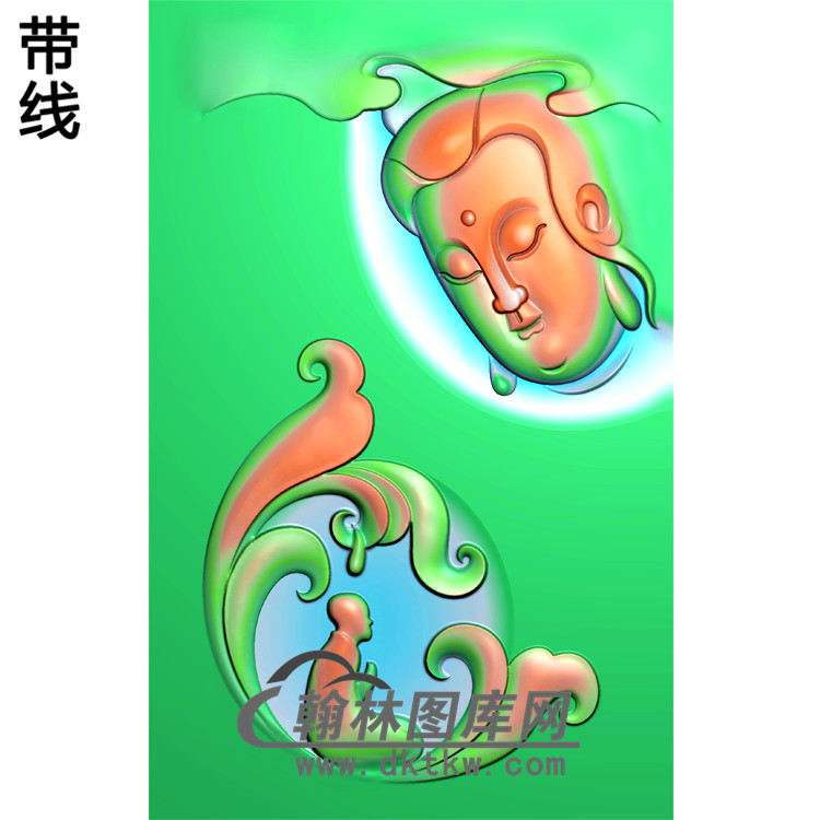 悟道佛像精雕图（DXF-156)展示