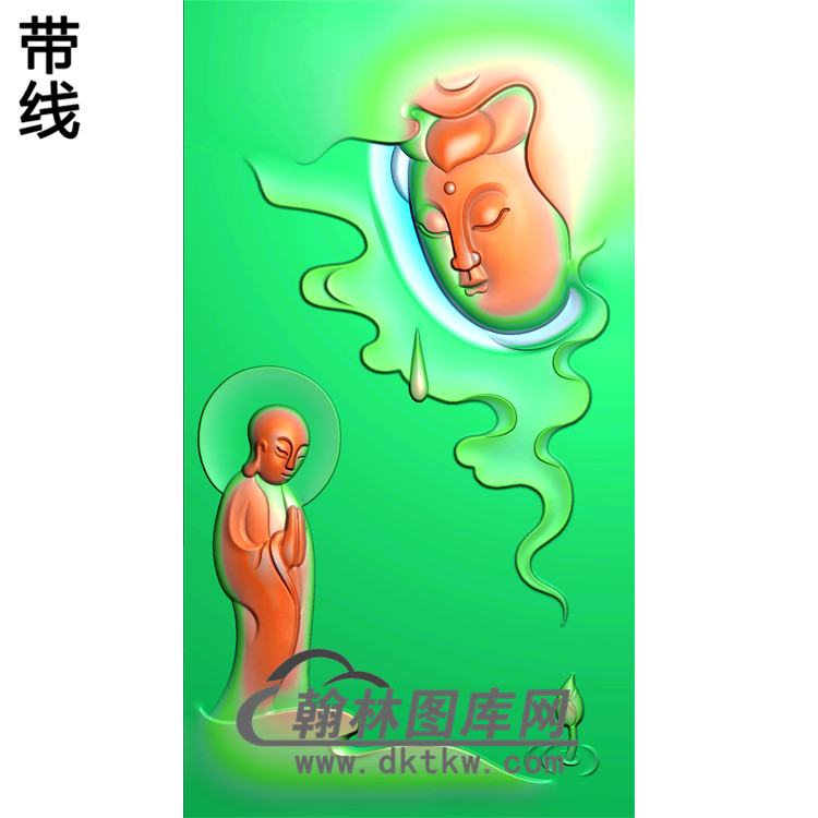 悟道佛像精雕图（DXF-157)展示