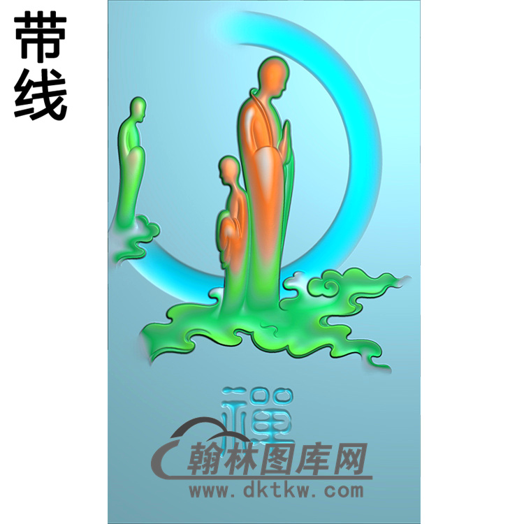 悟道佛像精雕图（DXF-172)展示