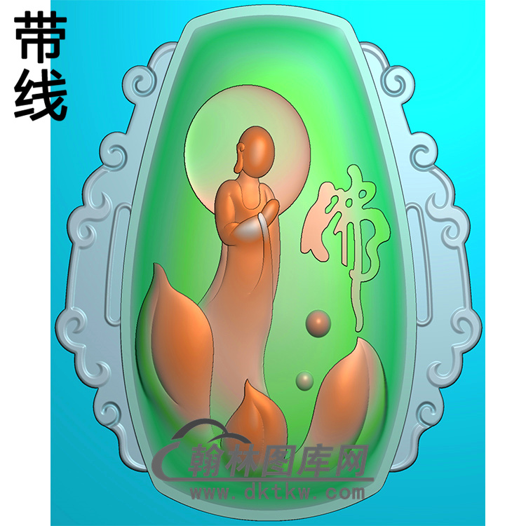 悟道佛像精雕图（DXF-190)展示