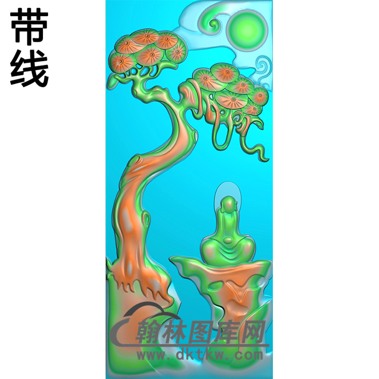 悟道佛像精雕图（DXF-205)展示