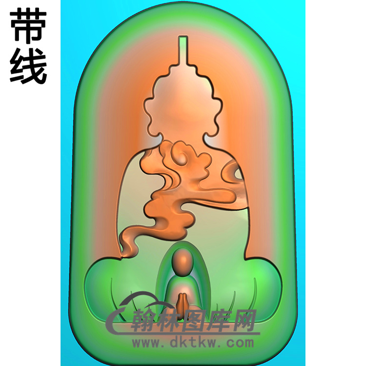悟道佛像精雕图（DXF-216)展示