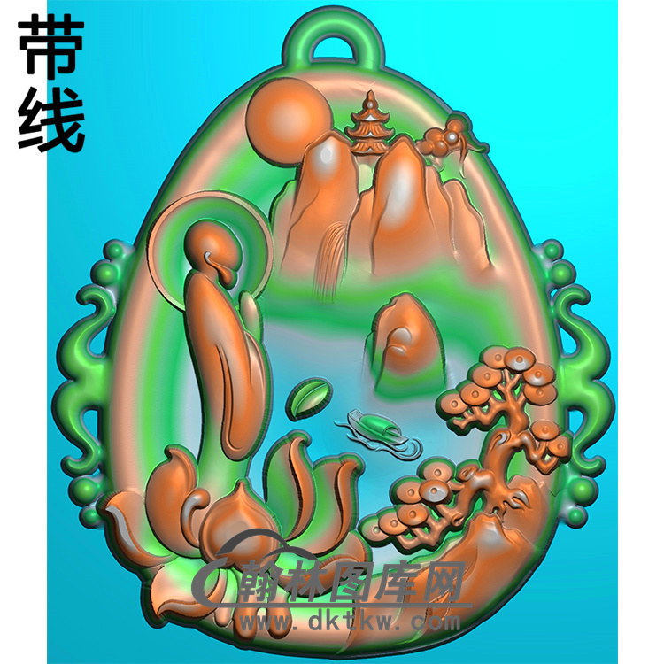 悟道佛像精雕图（DXF-249)展示