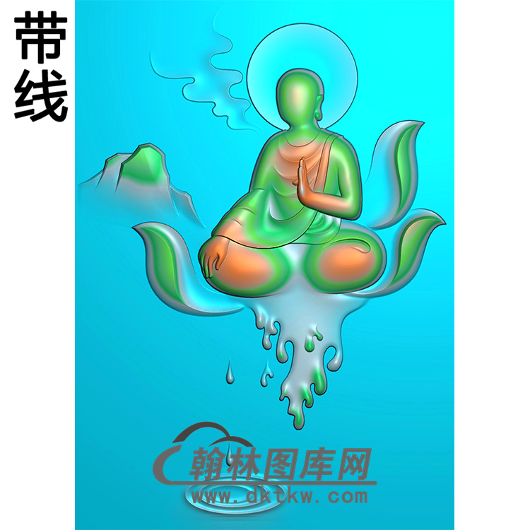 悟道佛像精雕图（DXF-287)展示