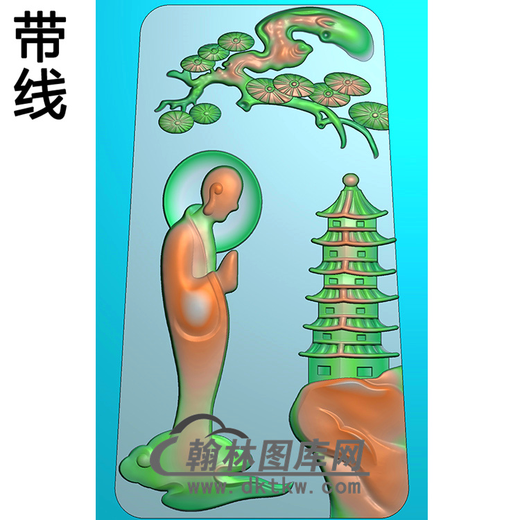 悟道佛像精雕图（DXF-292)展示
