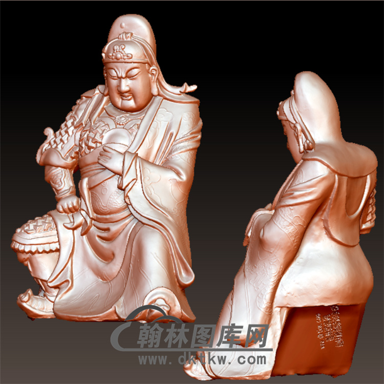 015关公座像立体圆雕图(YGG-7)展示