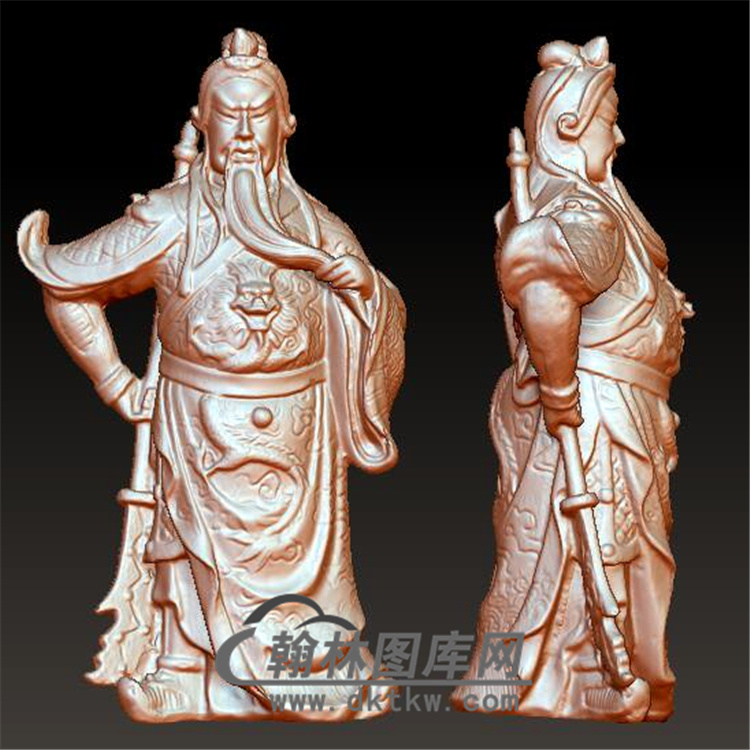 关公立体圆雕图(YGG-28)展示