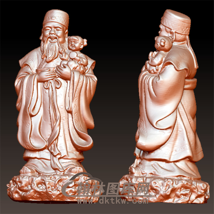 老寿星送子立体圆雕图(YSX-21)展示