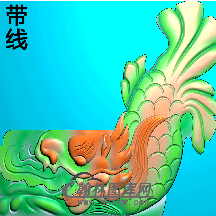 鳌鱼耳朵精雕图（MBED-0590）展示