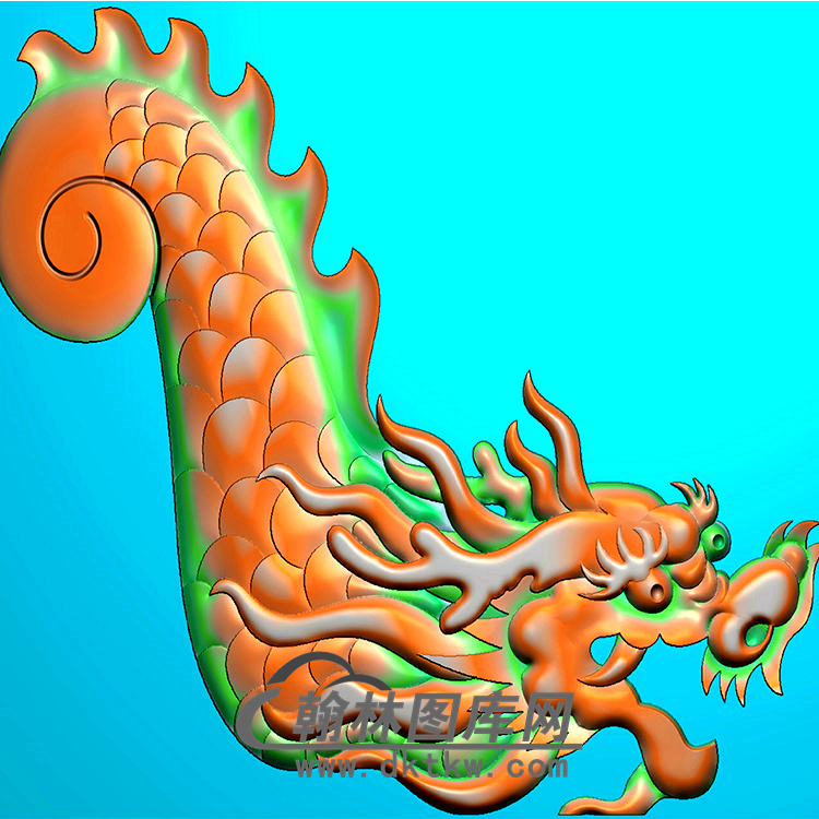 鳌鱼无线耳朵精雕图（MBED-0595）展示