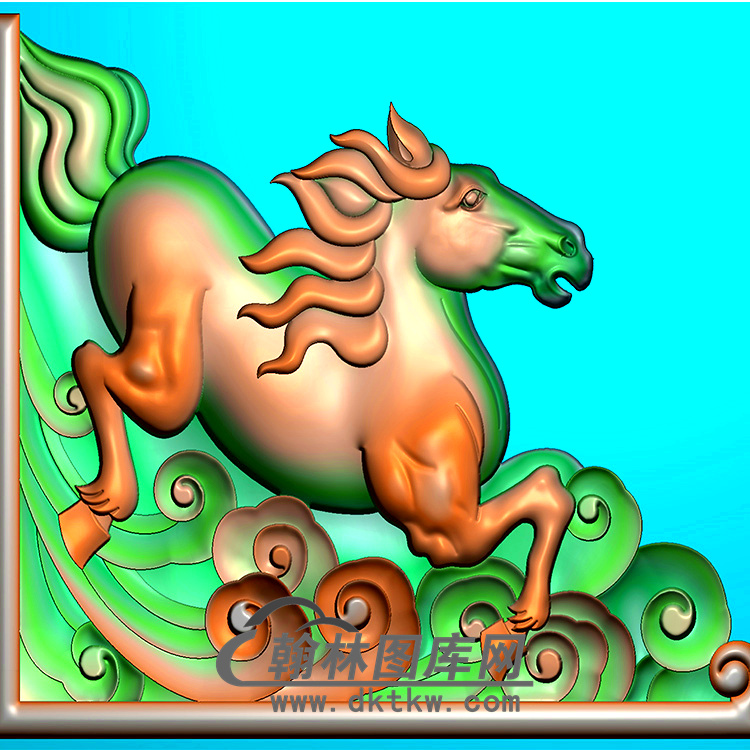 云马耳朵精雕图（MBED-0606）展示