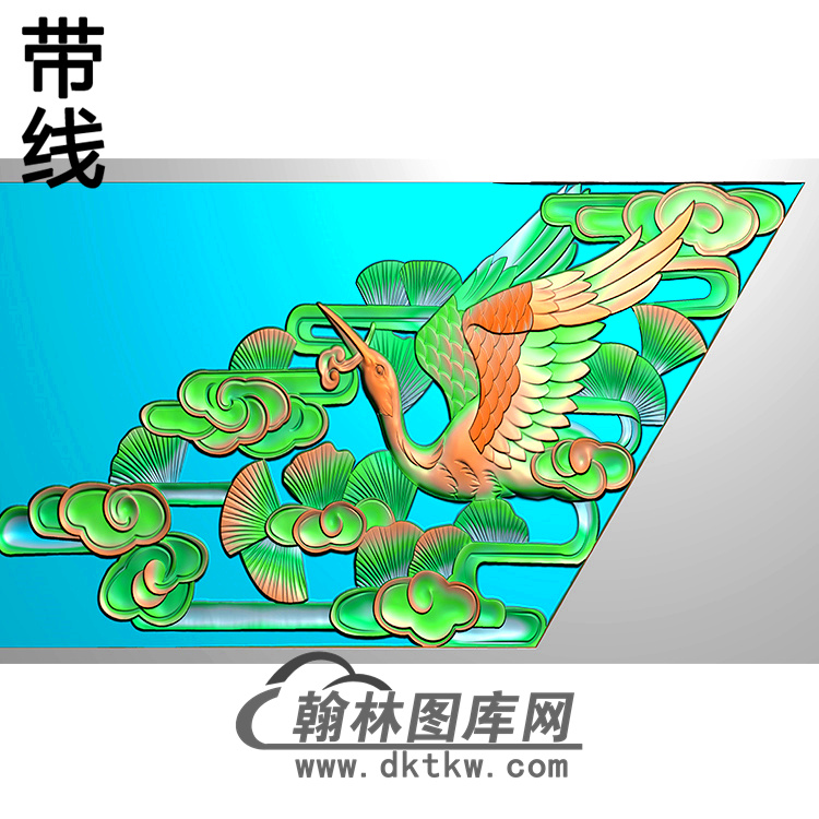 松鹤耳朵精雕图 （MBED-0628）展示