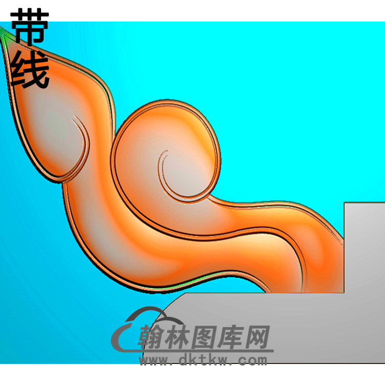 洋花耳朵精雕图 （MBED-0630）展示