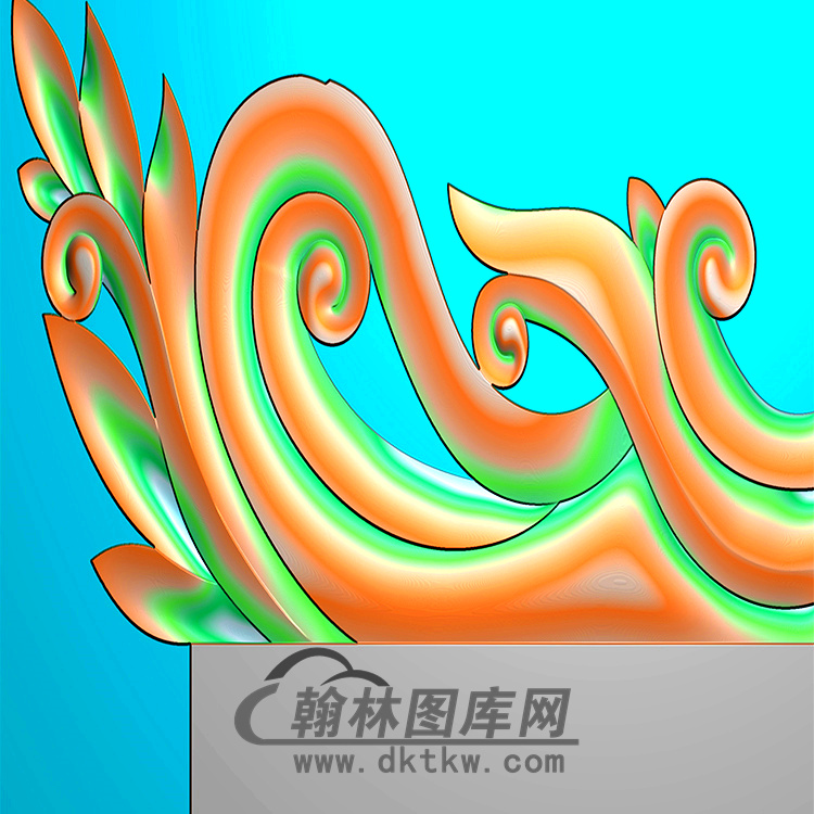 洋花耳朵精雕图（MBED-0633）展示