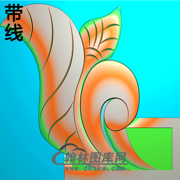 洋花耳朵精雕图（MBED-0635）展示