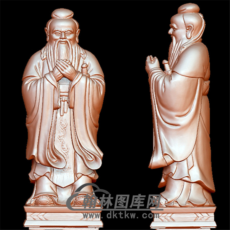 孔子立体圆雕图(YKZ-4)展示