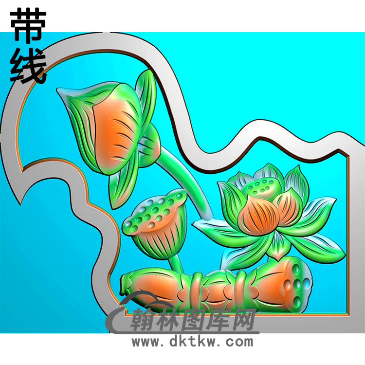 荷花耳朵精雕图（MBED-0695）展示