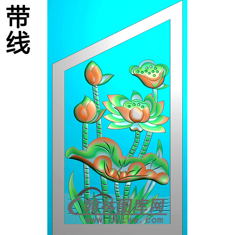 荷花耳朵精雕图（MBED-0712）展示