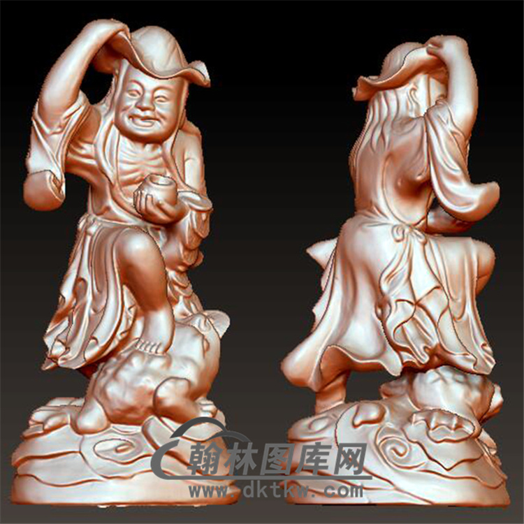 刘海戏金蟾立体圆雕图(YGD-016)展示