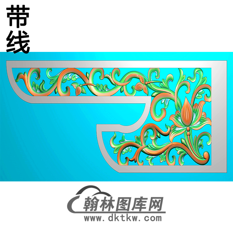 洋花耳朵精雕图 （MBED-0726）展示