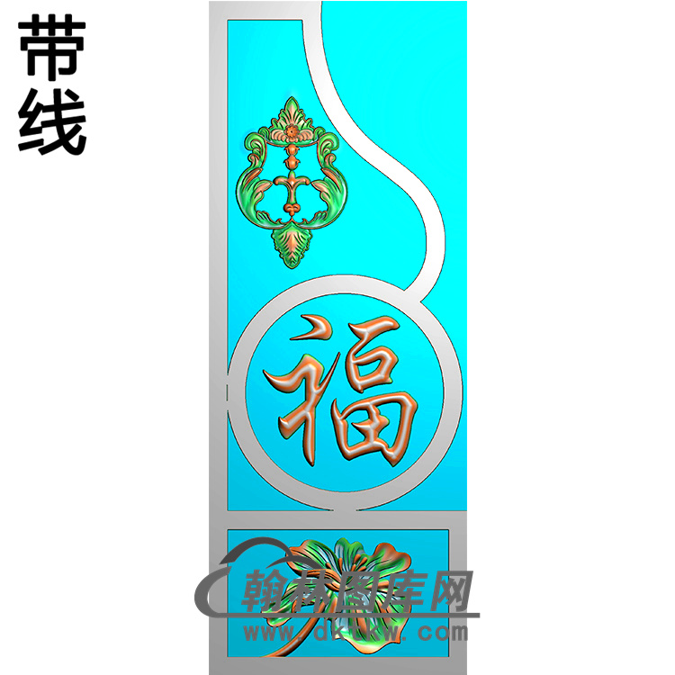 福寿抱鼓精雕图 （MBBG-0841）展示