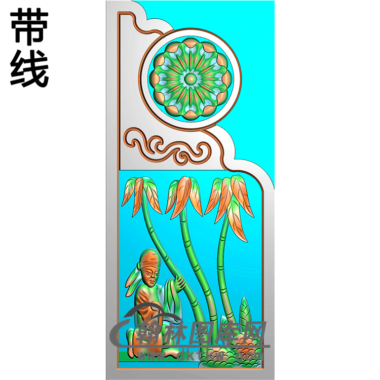 竹抱鼓精雕图 （MBBG-0843）展示