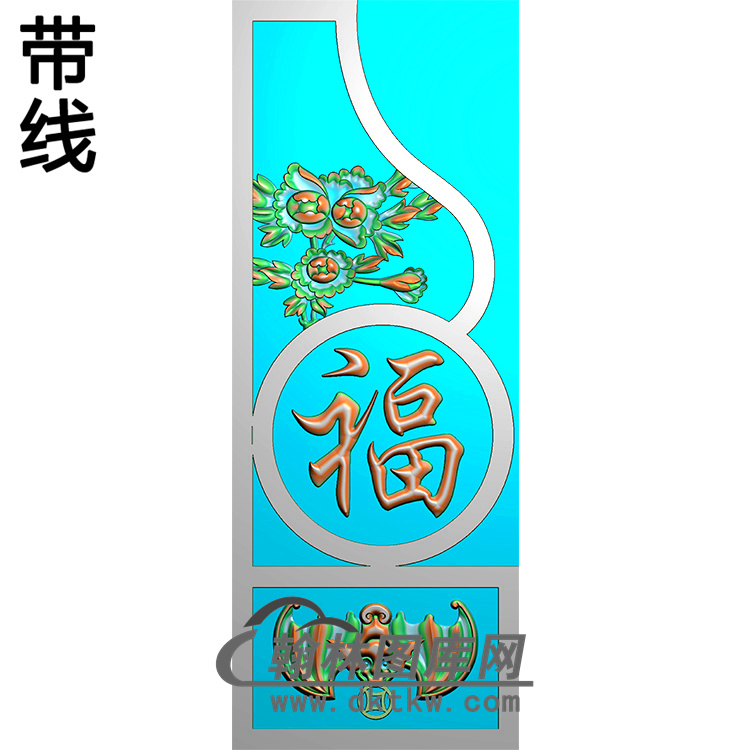 福寿抱鼓精雕图（MBBG-0850展示